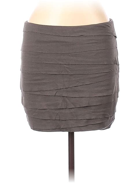 Aryn K Women Gray Casual Skirt L Ebay