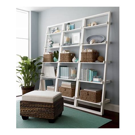 See more ideas about bookcase, bookcase styling, bookshelf styling. Ladder Shelf Staging Example: Sloane Leaning Bookcase from ...