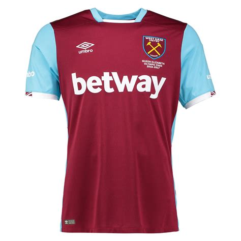 Umbro Mens Gents Football Soccer West Ham United Home Shirt Jersey 2016