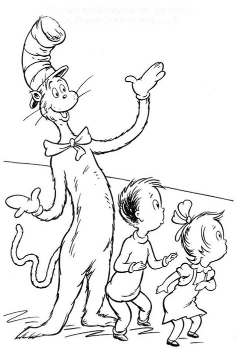 Cat In The Hat Coloring Pages Free Printable