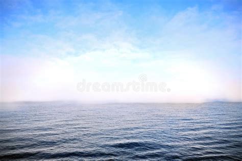 Fog At Sea Limits The Visibility Of Ships During Navigation Pacific