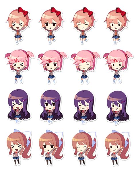 Chibi Face Mixup Do With This Whatever You Want Ddlc In 2020