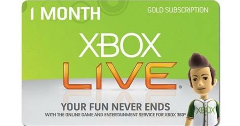 Xbox Live Gold 1 Month Or Xbox Game Pass Only 1 2 Free Games