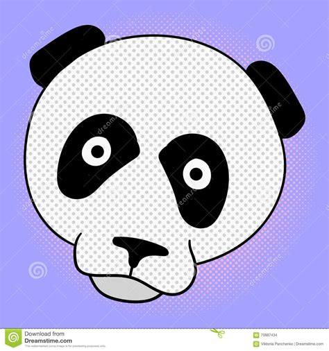 Panda Pop Art Vector Illustration Stock Vector Illustration Of Face