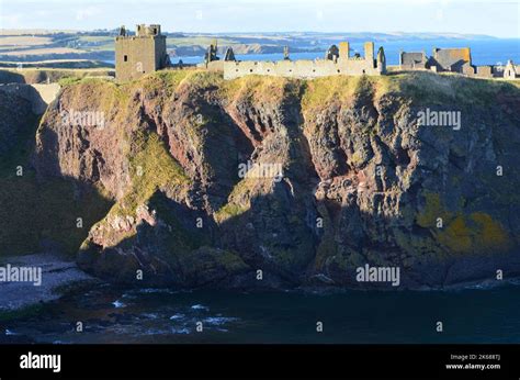 The Dunnottar Castle In Stonehaven A Scottish Historical Landmark