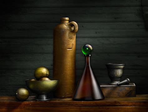 still-life-with-sake-bottle-and-marble-by-harold-ross-susan-spiritus-gallery