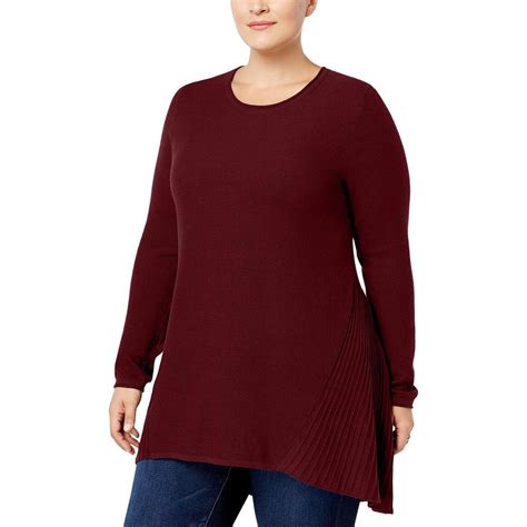 Style And Co 56 Plus Size Long Sleeve Scoop Neck Sweater Tunic Top 1x