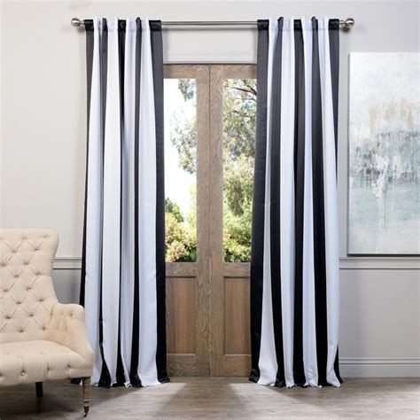 Shop Exclusive Fabrics Black And White Vertical Striped Blackout