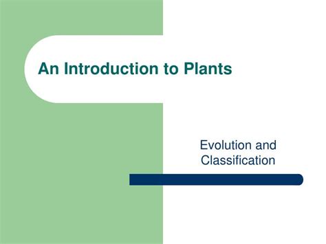 Ppt An Introduction To Plants Powerpoint Presentation Free Download