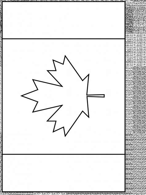 Coloriage Drapeau Canada maternelle dessin gratuit à imprimer