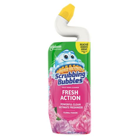 scrubbing bubbles fresh action toilet bowl cleaner floral fusion 1