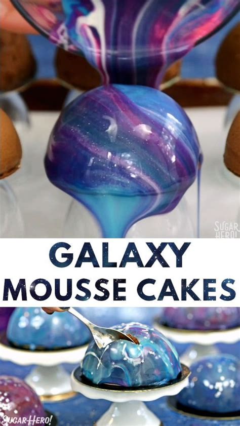 I think that i overcooked the brownie base because it was just too difficult. Galaxy Mousse Cakes - mini chocolate mousse cakes on a ...