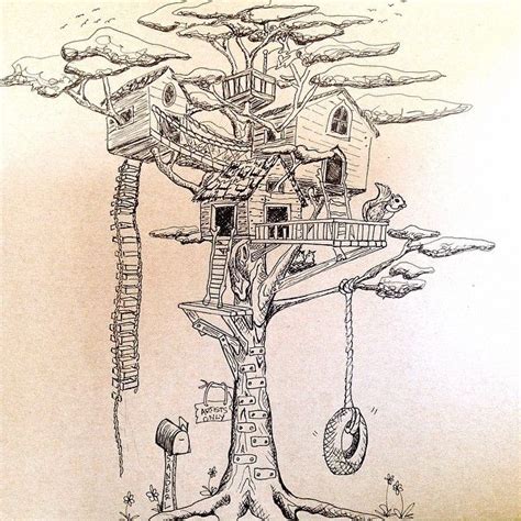 2 Point Perspective Tree House