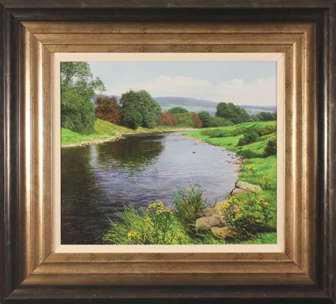 Michael James Smith Original Oil Painting On Panel River Wharfe