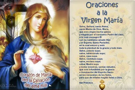 Virgen María Ruega Por Nosotros Estampitas Con Oraciones A La