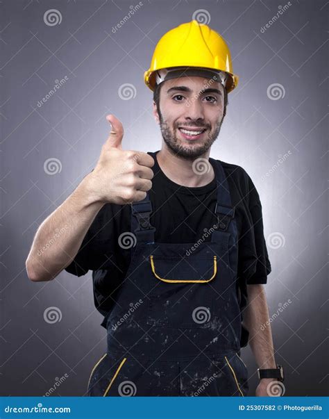 Smiling Construction Worker Stock Photo Image Of Human Handyman