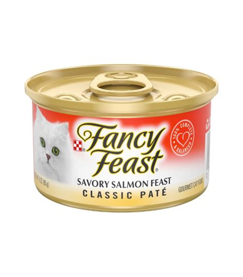 Marketed as gourmet cat food, fancy feast is considered a luxury pet food brand by many, however, this is also one of the more affordable options on the market. Fancy Feast Classic Pate Savory Salmon Feast 85g Cat Wet ...