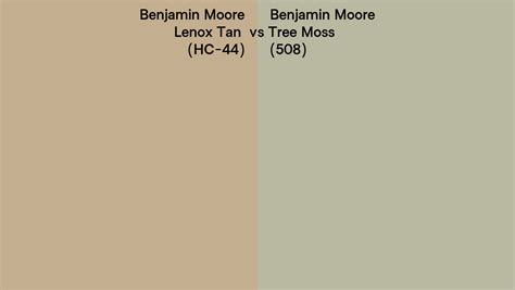 Benjamin Moore Lenox Tan Vs Tree Moss Side By Side Comparison