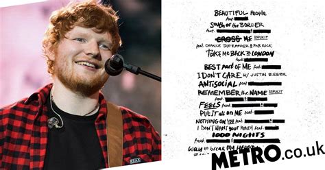 All The Collaborations On Ed Sheeran S New Album No 6 Collaborations Project Metro News