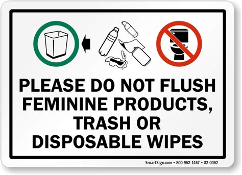 Free Printable Please Do Not Flush Feminine Products Sign Printable