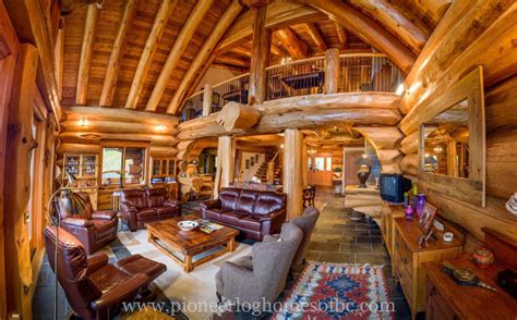 Log Cabin Style Living Room And Loft Designs Log Homes Living Room