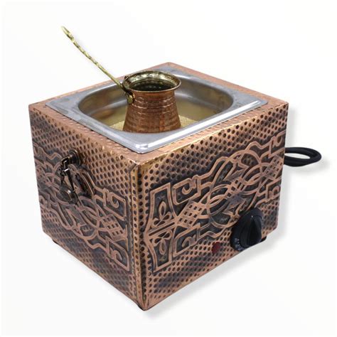 Buy Authentic Turkish Copper Sand Coffee Maker Small Square Heating