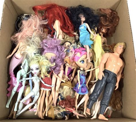 Lot - Disney, Barbie, Monster High Poseable Dolls