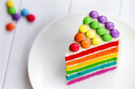 Slice Of Rainbow Cake One Simple Party