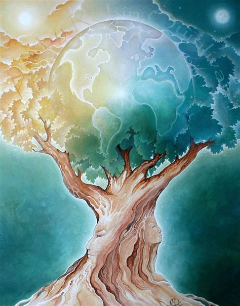 Earth Tree 11 X 14 Tree Of Life Art Print By Robinquinlivan Tree Of