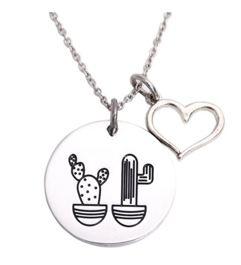 Friends, friendship, true friends, best friends, elephant, elle, ginger, giraffe, together, love, stick together. Cactus Necklace We Stick Together Best Friend Necklace ...