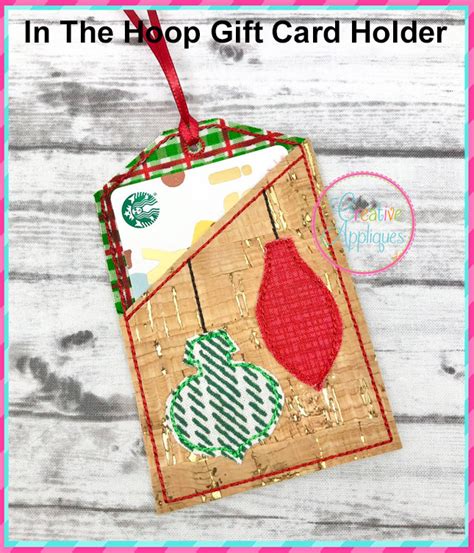 In The Hoop Gift Card Holder Ornaments Design Creative Appliques