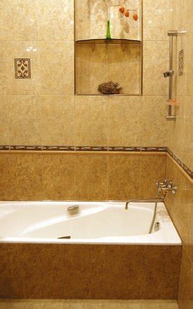 Since these solutions come in various shapes, colors, and patterns, you are open to a wide selection of design ideas for your bathtub. Tile Ideas Around a Fiberglass Bathtub Insert | eHow