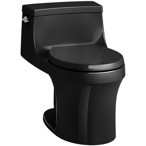Kohler San Souci 1 Piece 128 Gpf Single Flush Round Toilet In Black