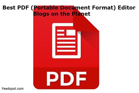 Top 10 Pdf Portable Document Format Editor Blogs And Websites To