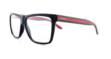 Gucci 1008 Eyeglasses Gg Eye Glasses 51n Shiny Black Red 55mm Optical