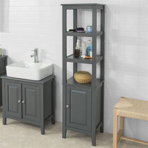 Bed bath & beyond's variety of bathroom storage cabinets offers something to suit any need. SoBuy® FRG205-DG, Floor Standing Tall Bathroom Storage ...