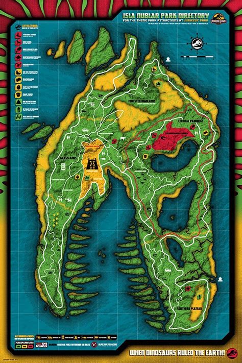 A Gallery Of Movies Turned Into Magical Maps Jurassic Park Jurassic