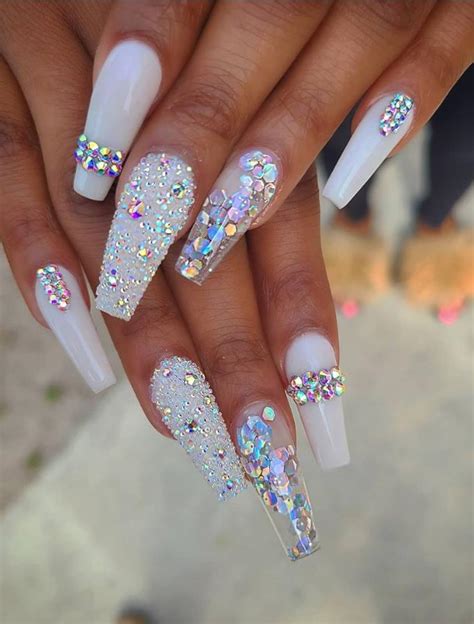 Comfortable Acrylic Bling Coffin Nails Art Designs In 2020 Summer Lilyart