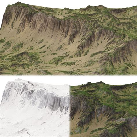 Mountains Terrain 8k Textures 3d Model Cgtrader