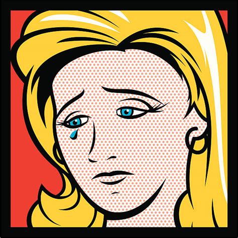 Blonde Girls Crying Cartoon Illustrations Royalty Free