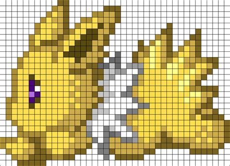 Pokemon cross stitch patterns jolteon. Cute Running Jolteon Kandi Pattern | Pokemon perler beads ...