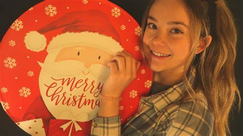 asmr secret santa unboxing 🎄🎁 crinkles tapping ear to ear whispers and sounds youtube