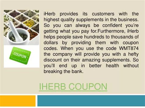 Ppt Iherb Coupon Powerpoint Presentation Free Download Id4238394