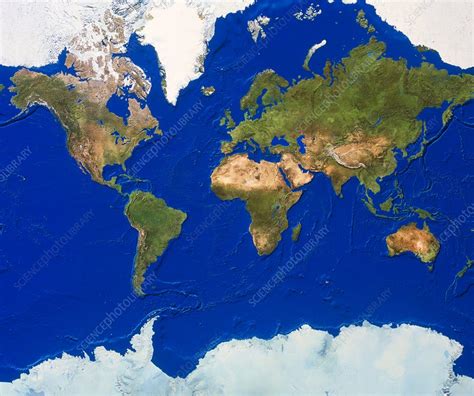 Whole Earth Map Stock Image E0500445 Science Photo Library