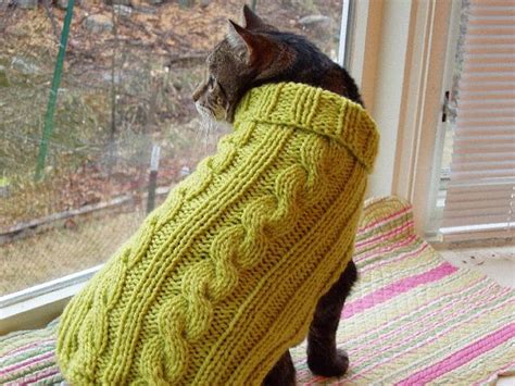 Cat Or Dog Sweater Hand Knit Cable Sierra Medium By Jenya2 On Etsy 24