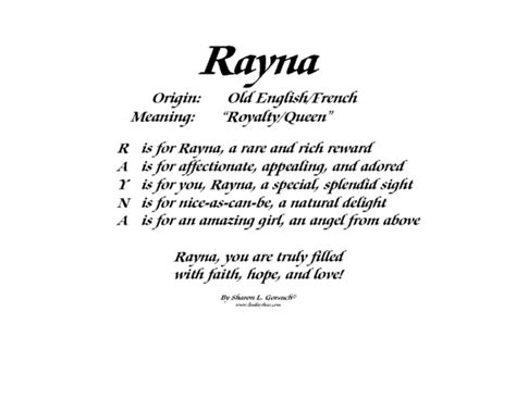 meaning of rayna lindseyboo