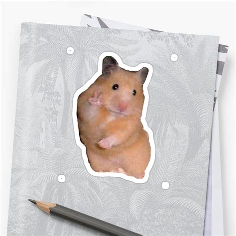 Peace Sign Hamster Sticker By Bellis Redbubble
