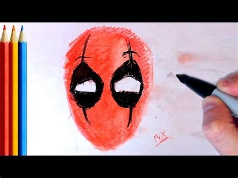 The best free deadpool drawing images download from 617 free. How to Draw DeadPool Face Symbol EASY - Step by Step ...