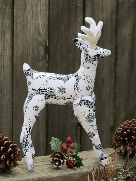 Even a stuffed bambi can find its' way into your home from hansacreations! White Christmas Reindeer plush toy stuffed toy Reindeer ...