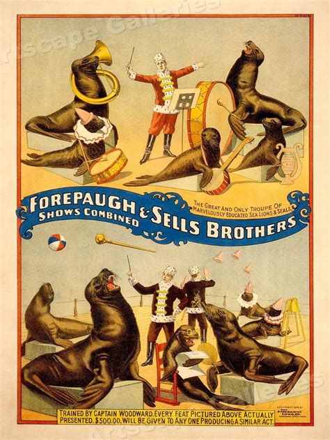 1890 Vintage Circus Posters Vintage Travel Posters Retro Posters